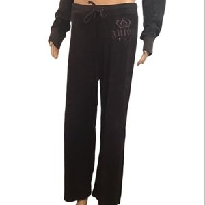 Juicy Couture Brown Velour Bling Sweatpants Size M